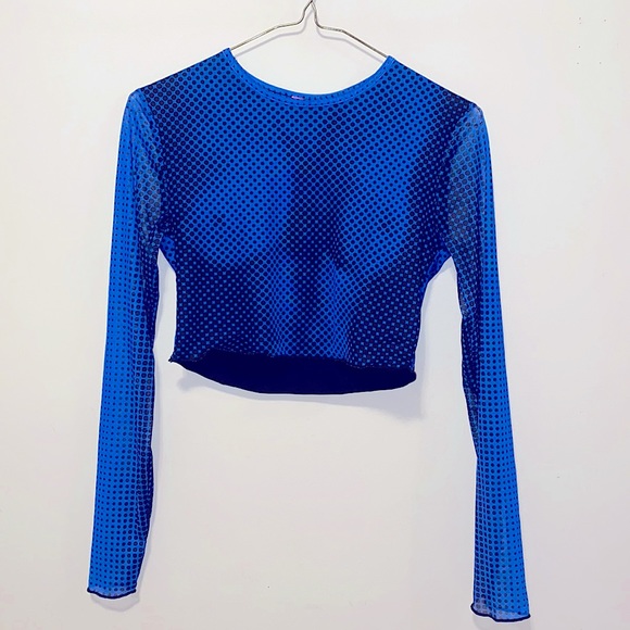 DOLLS KILL- Edikted NEW Mesh Long Sleeve Top - Picture 1 of 3